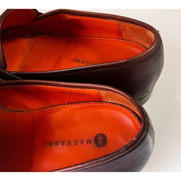 Magnanni Mens Brown Leather Penny Loafers Made in Spain Dress Shoes 9968 Size 9M main image 8